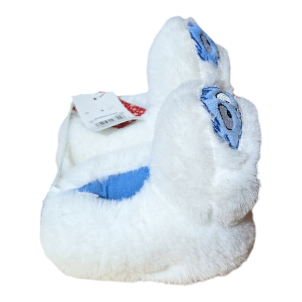 Baby Toddler White Fuzzy Abominable Snowman Slippers Size 4 Soft Cozy K-